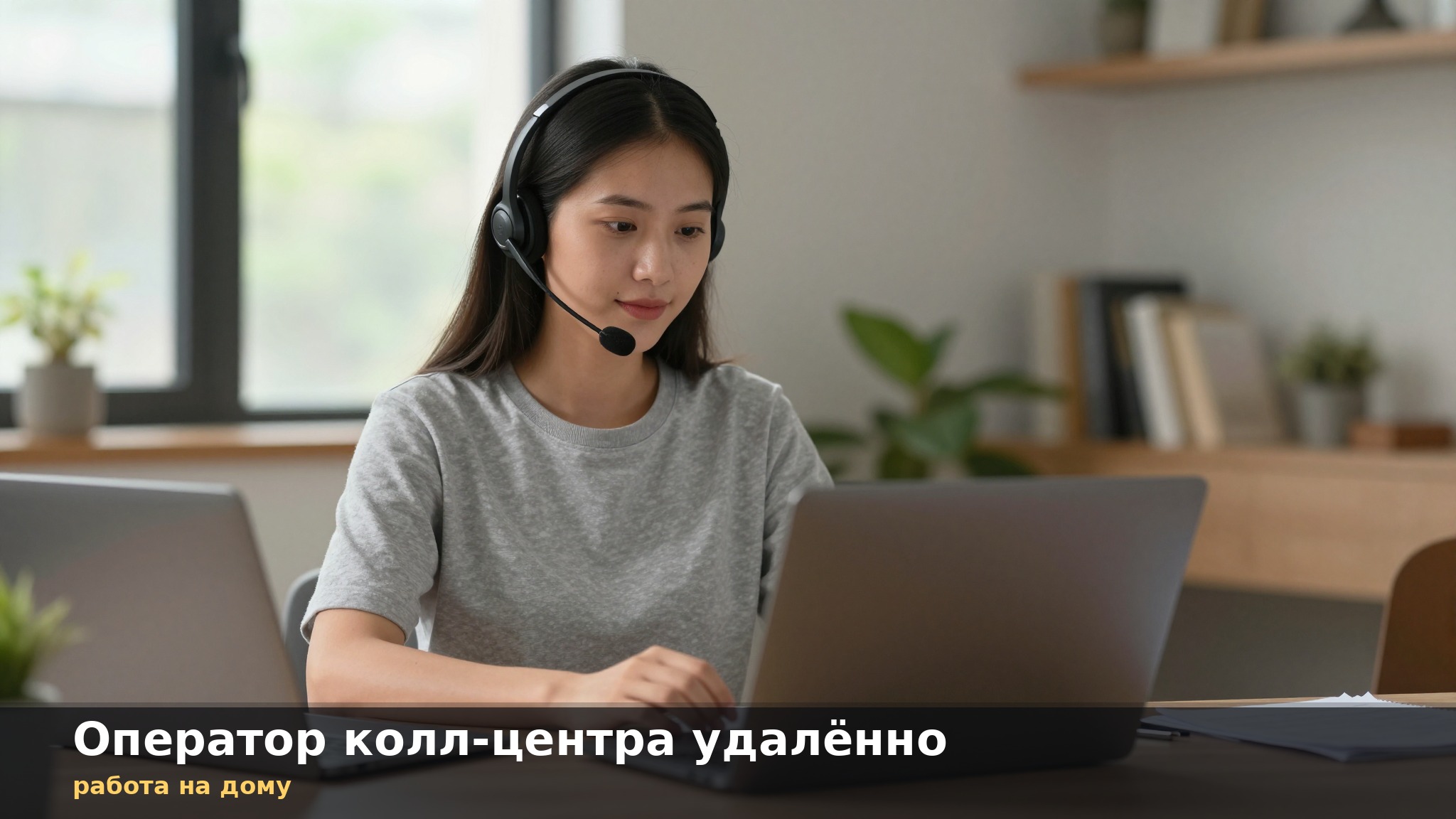Оператор колл-центра за работой удалённо — вакансии 2026